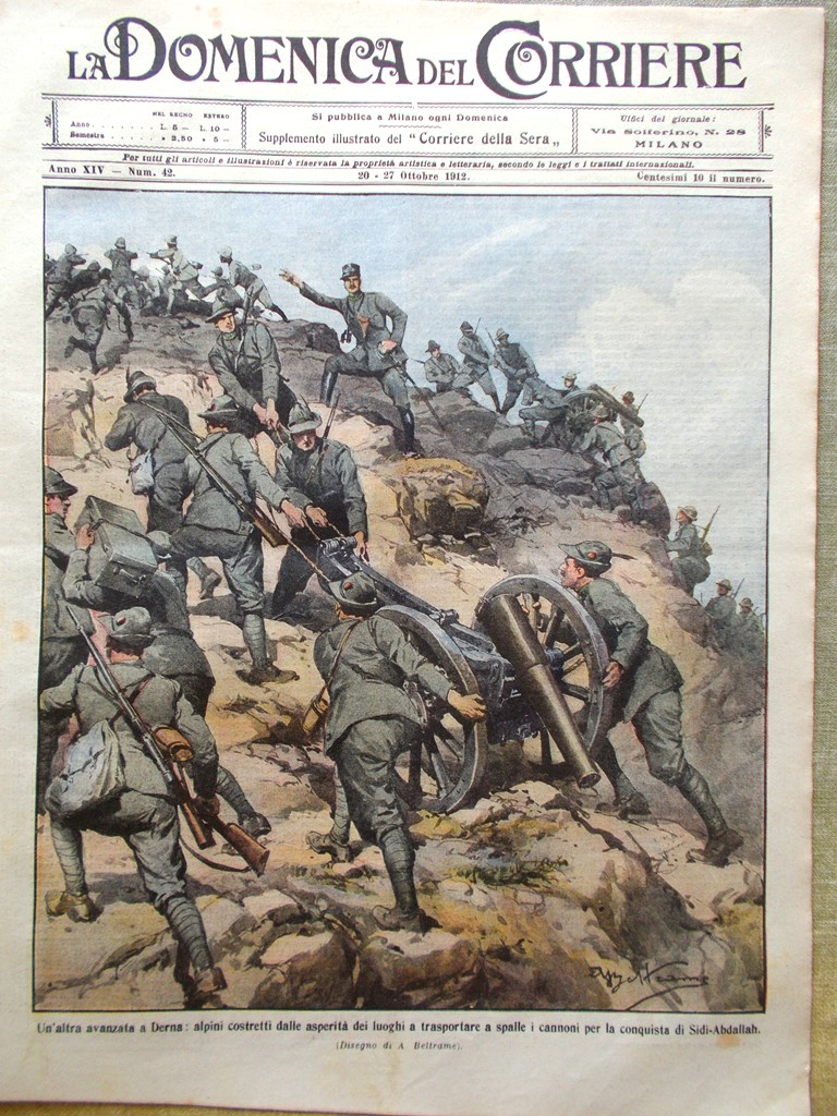 La Domenica del Corriere 20 Ottobre 1912 Guerra Balcani Goffredo …