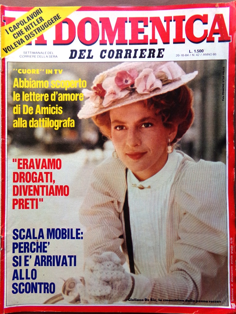 La Domenica del Corriere 20 Ottobre 1984 De Amicis Greta …