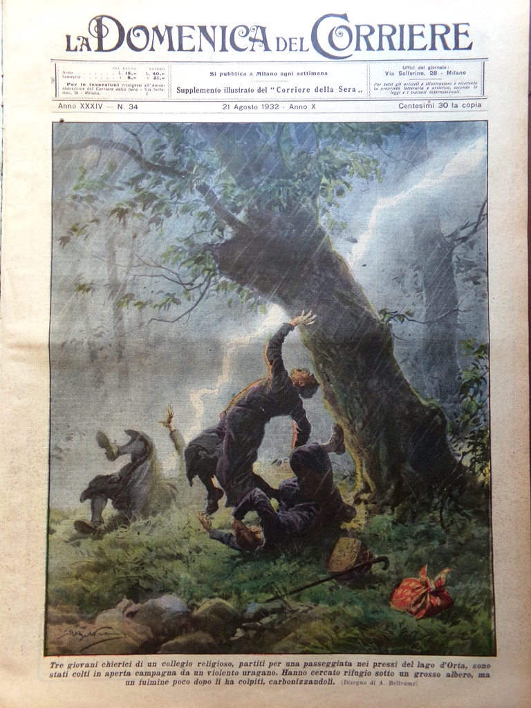 La Domenica del Corriere 21 Agosto 1932 Italiani e Olimpiadi …