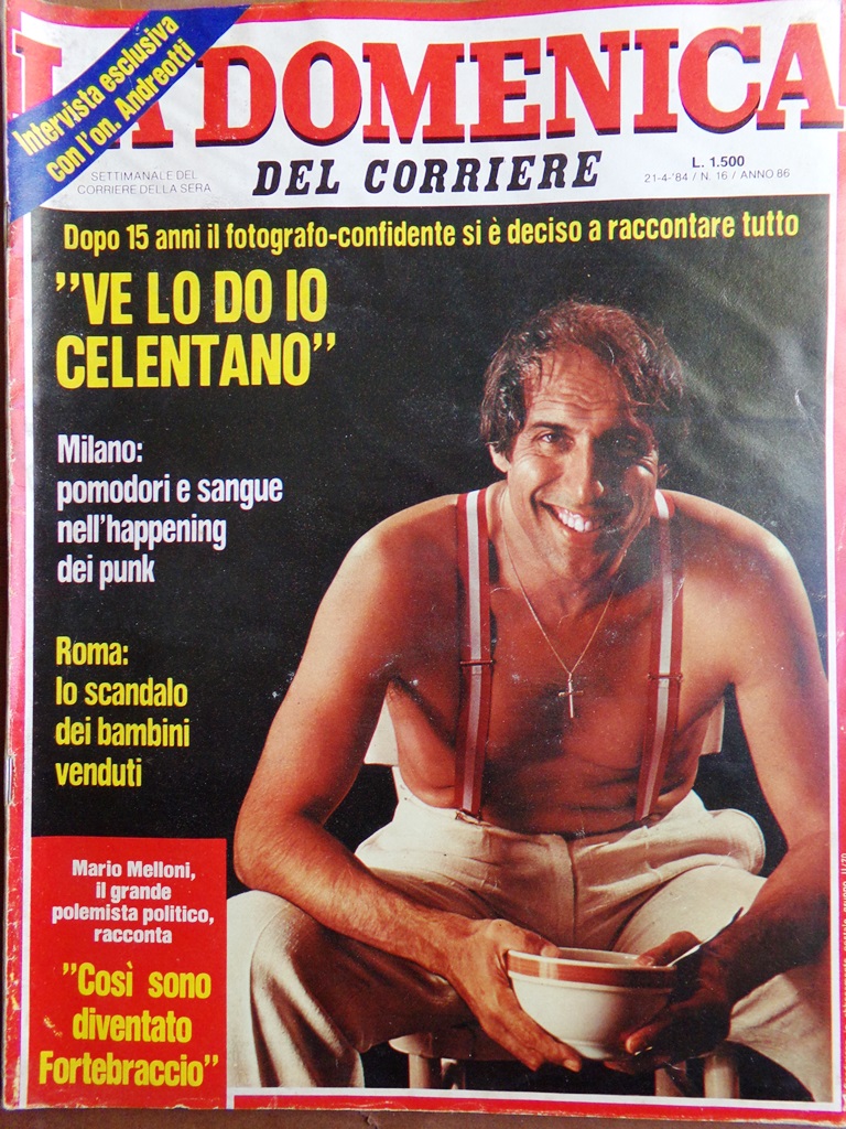 La Domenica del Corriere 21 Aprile 1984 Celentano Spaak Antognoni …