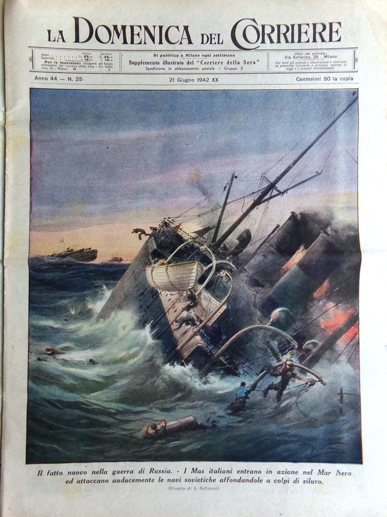 La Domenica del Corriere 21 Giugno 1942 WW2 Marmarica Geisha …