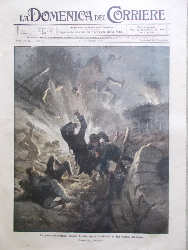 La Domenica del Corriere 21 Maggio 1916 WW1 Rivolta Irlanda …