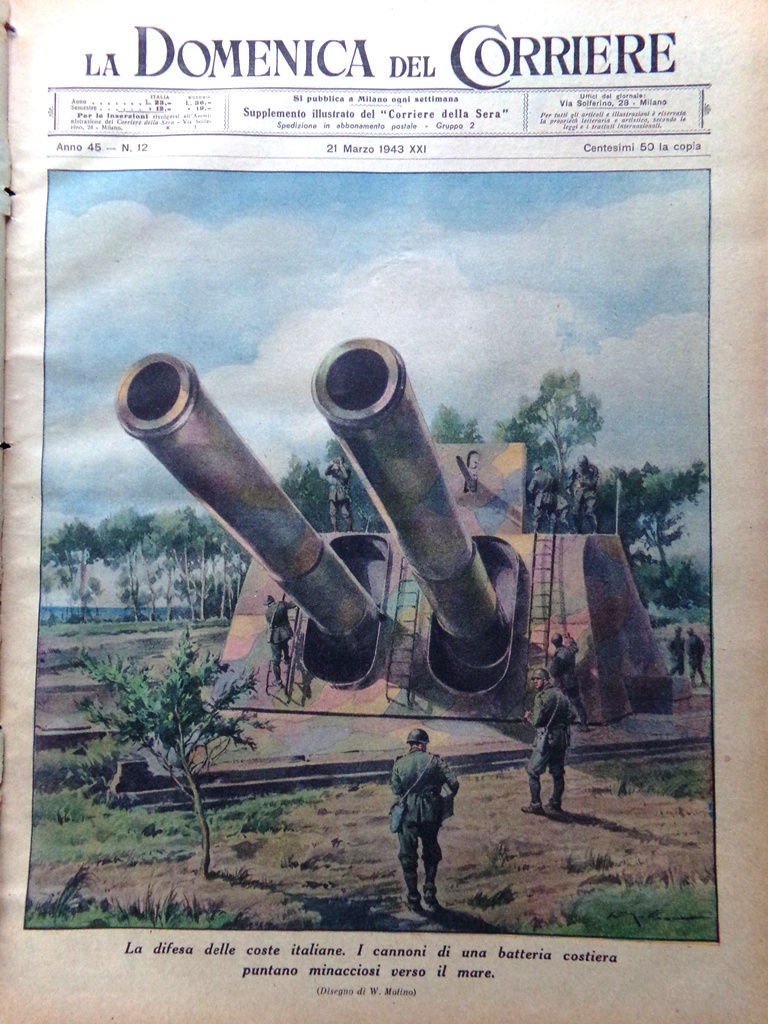 La Domenica del Corriere 21 Marzo 1943 WW2 Shintoismo Righi …
