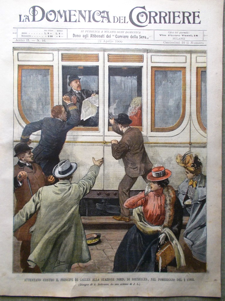 La Domenica del Corriere 22 Aprile 1900 Passione Murcia Principe …