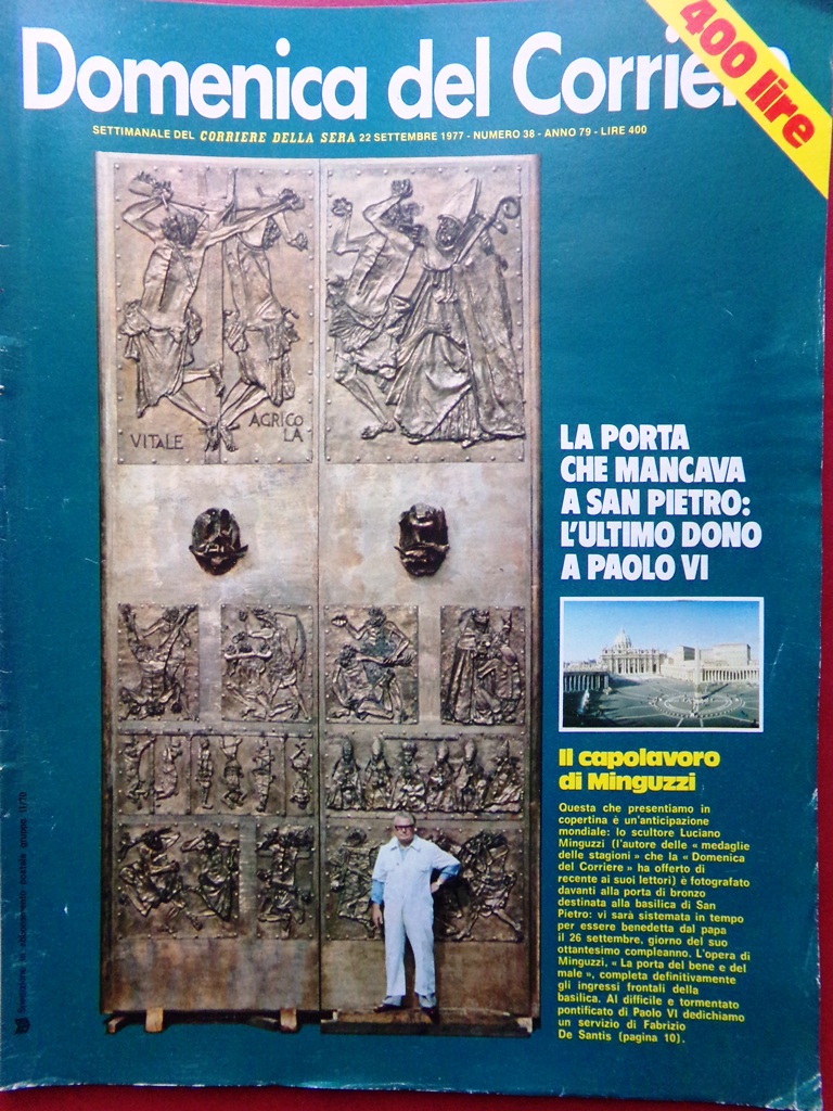 La Domenica del Corriere 22 Settembre 1977 Papa Ferrari Minguzzi …