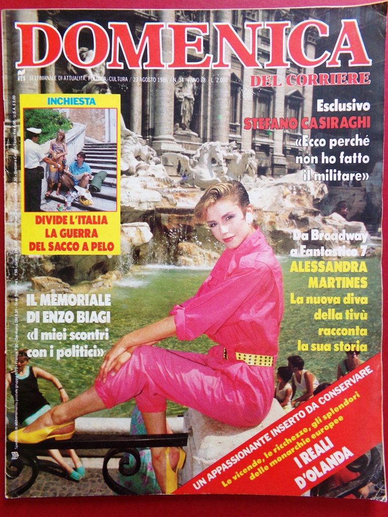 La Domenica del Corriere 23 Agosto 1986 Casiraghi Martines De …