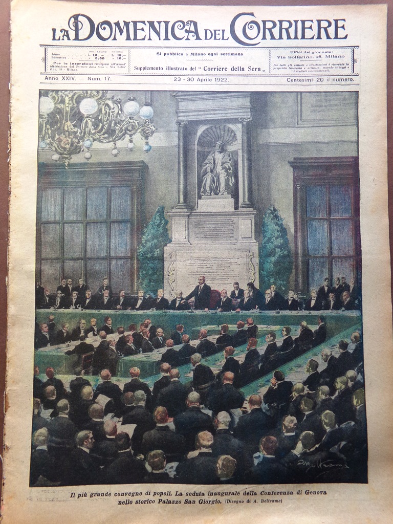 La Domenica del Corriere 23 Aprile 1922 Vittorio Emanuele Milano …