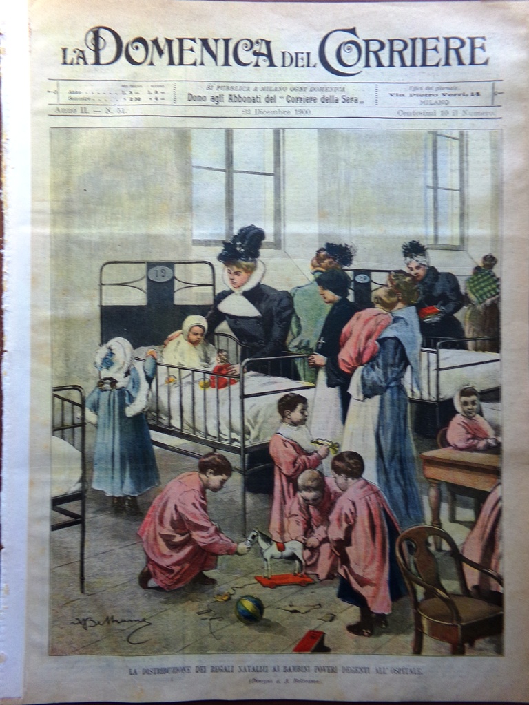 La Domenica del Corriere 23 Dicembre 1900 Isola Malta Medicina …