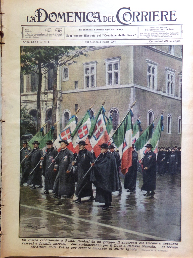 La Domenica del Corriere 23 Gennaio 1938 Hong Kong Oppio …