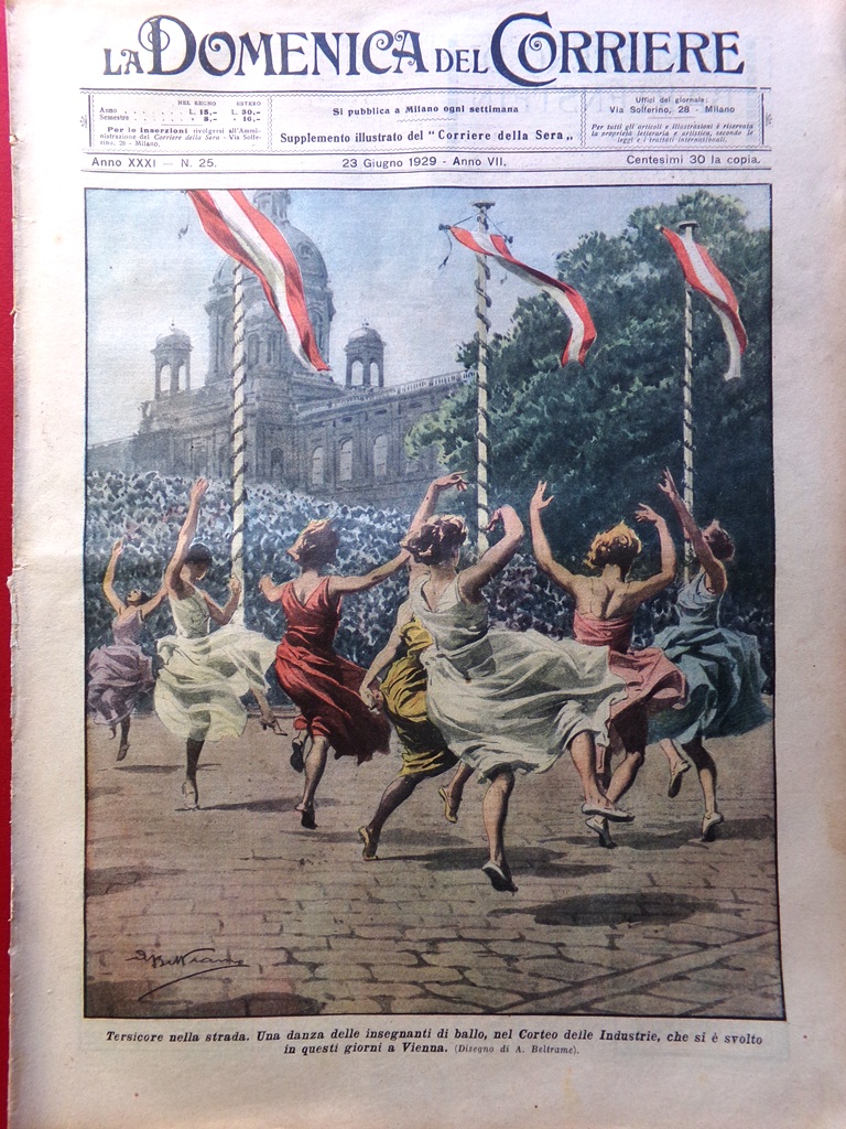 La Domenica del Corriere 23 Giugno 1929 Bresadola Lateranensi Vesuvio …