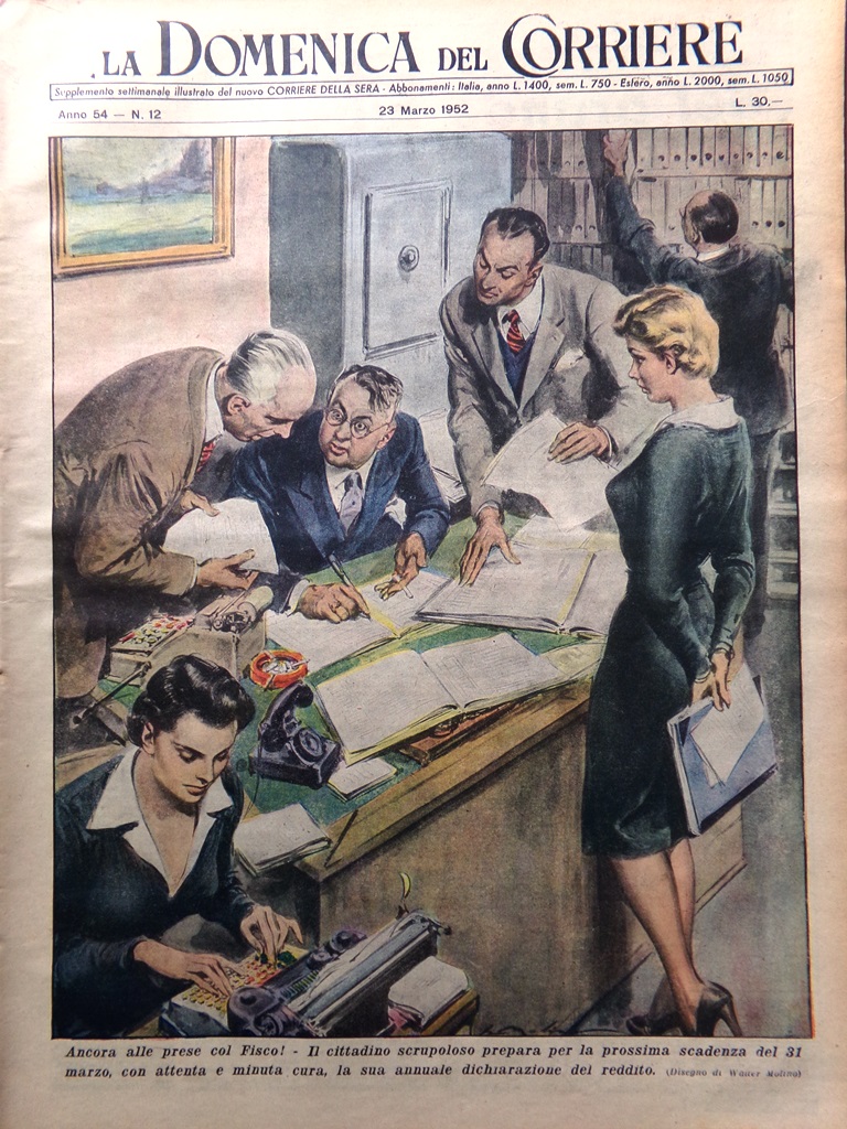 La Domenica del Corriere 23 Marzo 1952 Milano Jane Russell …