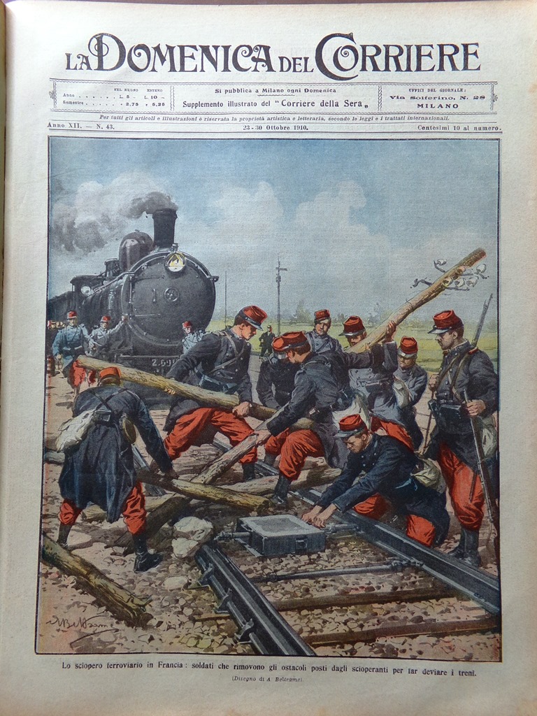 La Domenica del Corriere 23 Ottobre 1910 Prasomaso Portogallo Greenwich …