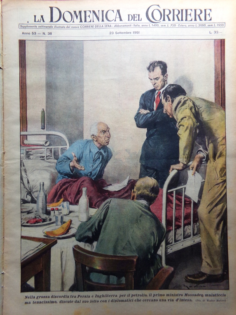 La Domenica del Corriere 23 Settembre 1951 Lorre Shaw Campionato …