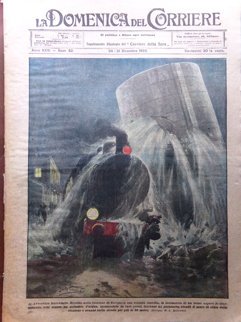 La Domenica del Corriere 24 Dicembre 1922 Tesoro Tebe Natività …