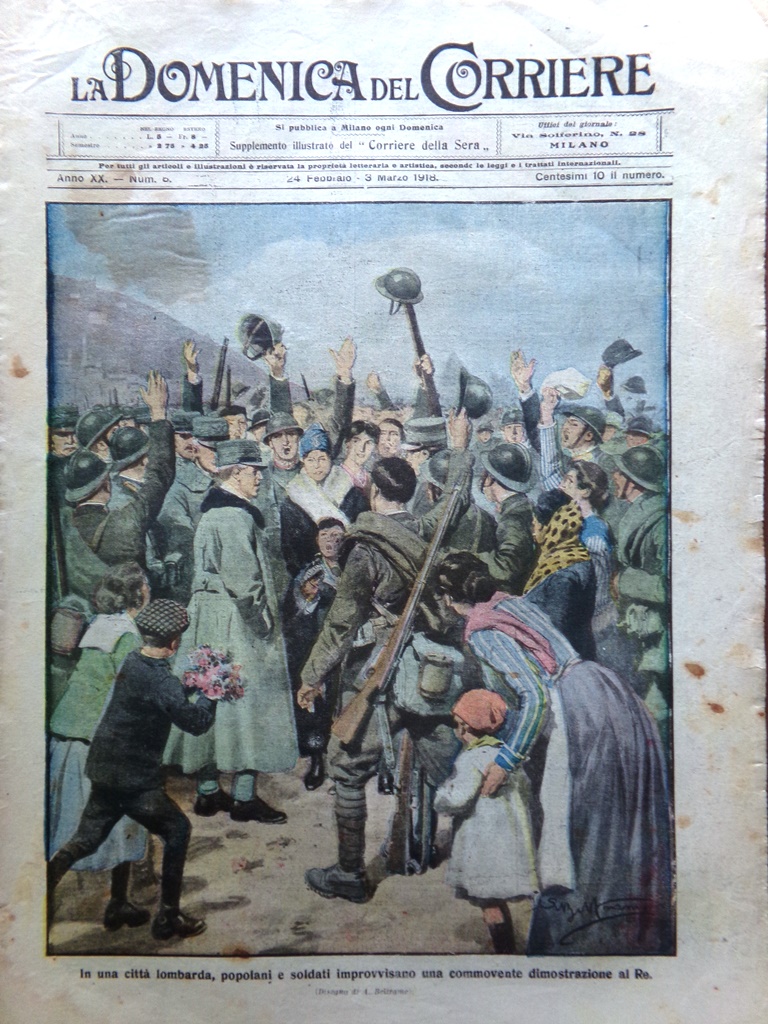 La Domenica del Corriere 24 Febbraio 1918 WW1 Highlanders Brigata …