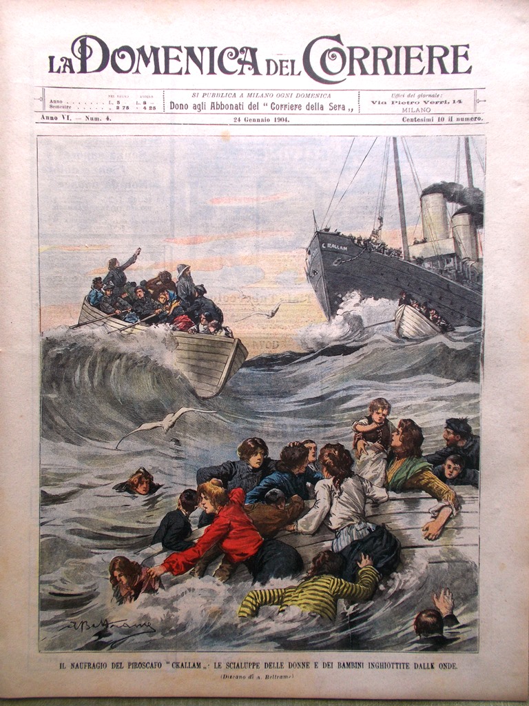La Domenica del Corriere 24 Gennaio 1904 Sardou Bernhardt Russia …