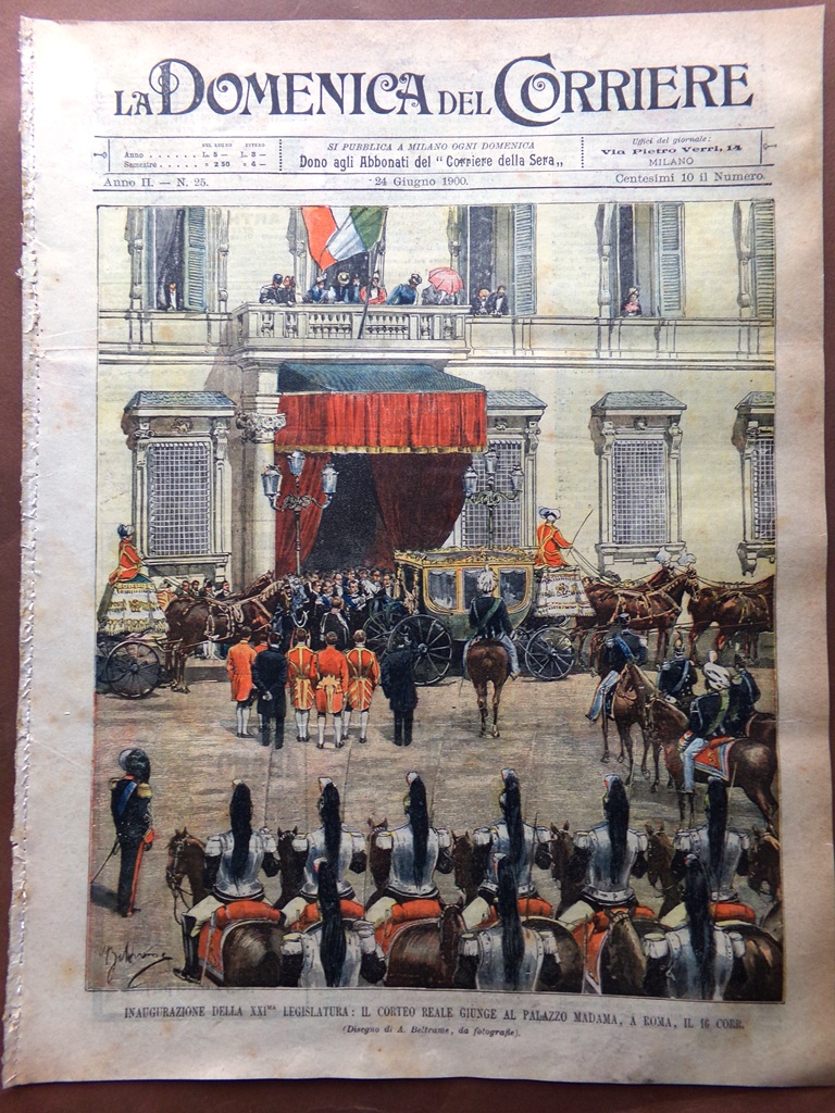 La Domenica del Corriere 24 Giugno 1900 Salsomaggiore Inondazioni Pesio …