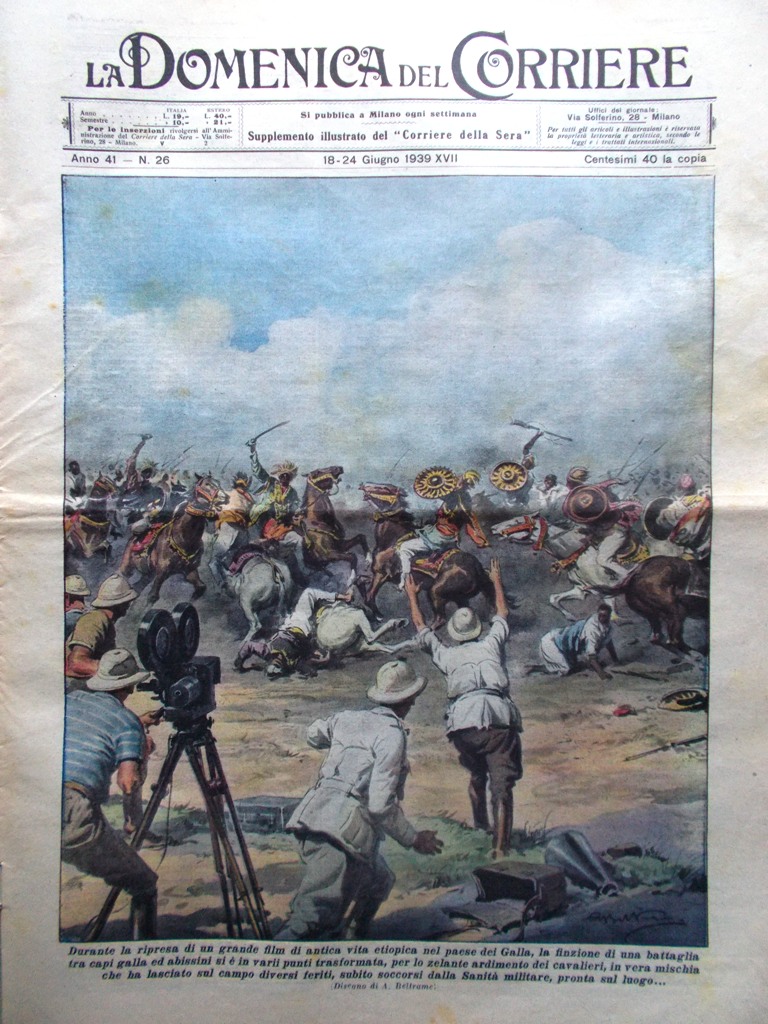 La Domenica del Corriere 24 Giugno 1939 Cenacolo Maria Savoia …