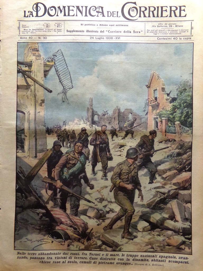 La Domenica del Corriere 24 Luglio 1938 Trieste Bibbia Corano …