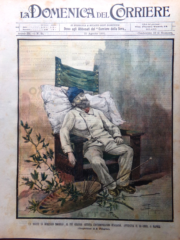 La Domenica del Corriere 25 Agosto 1901 Morte di Domenico …