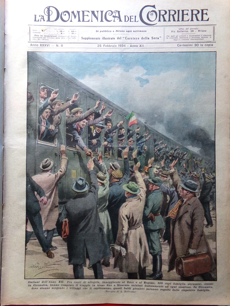 La Domenica del Corriere 25 Febbraio 1934 Lamballe Alberto Belgio …