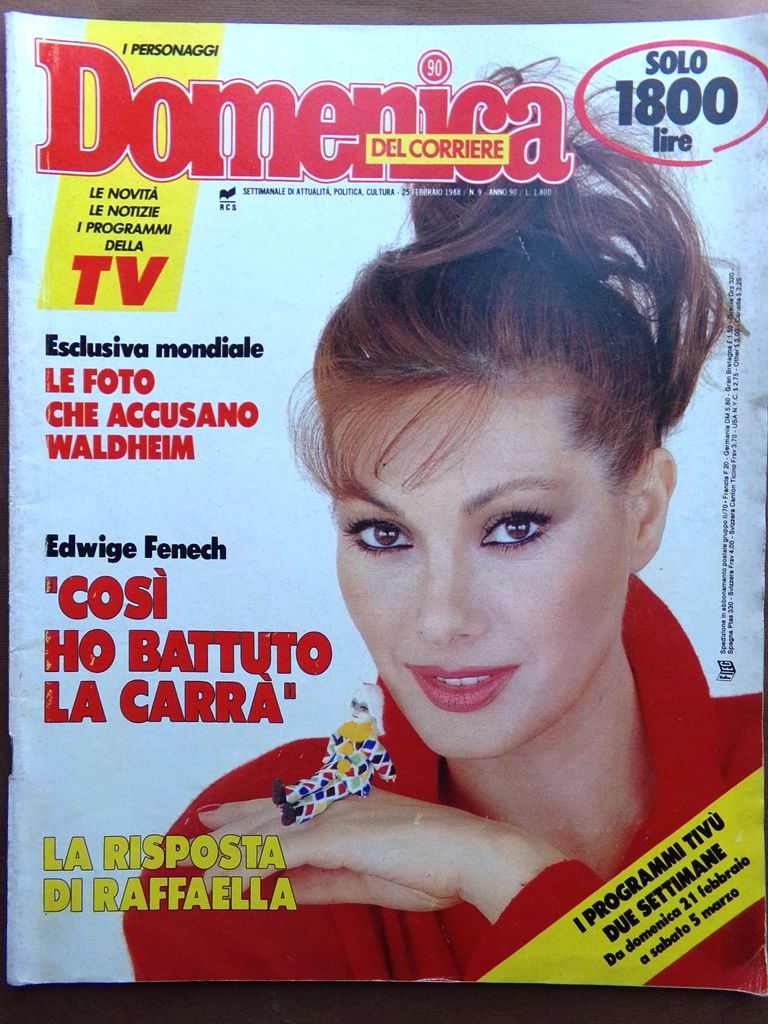 La Domenica del Corriere 25 Febbraio 1988 Fenech Carrà Sanremo …