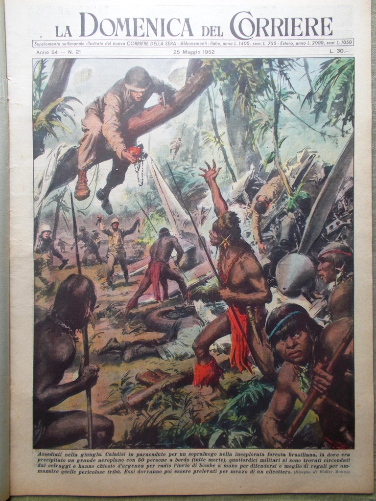 La Domenica del Corriere 25 Maggio 1952 Pierrot Uranio Sardegna …