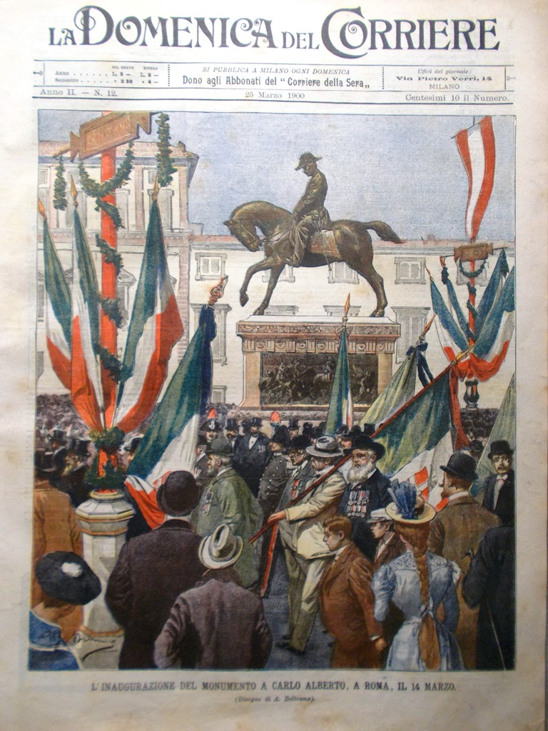 La Domenica del Corriere 25 Marzo 1900 Tosca Puccini Daimler …