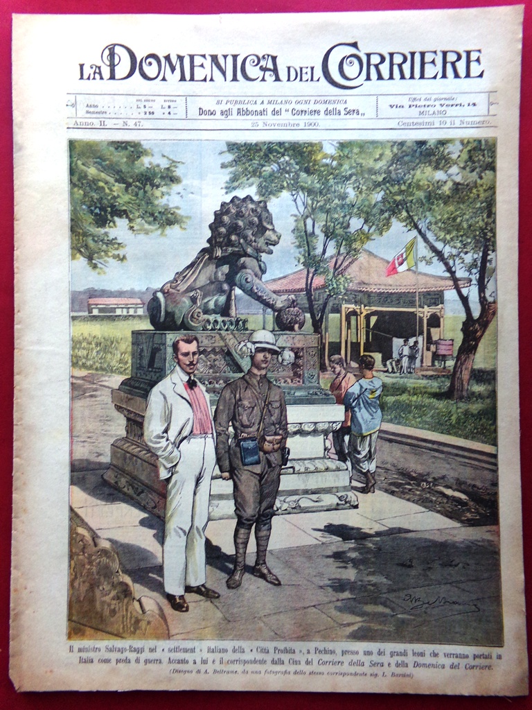 La Domenica del Corriere 25 Novembre 1900 Pechino Inondazioni Roma …