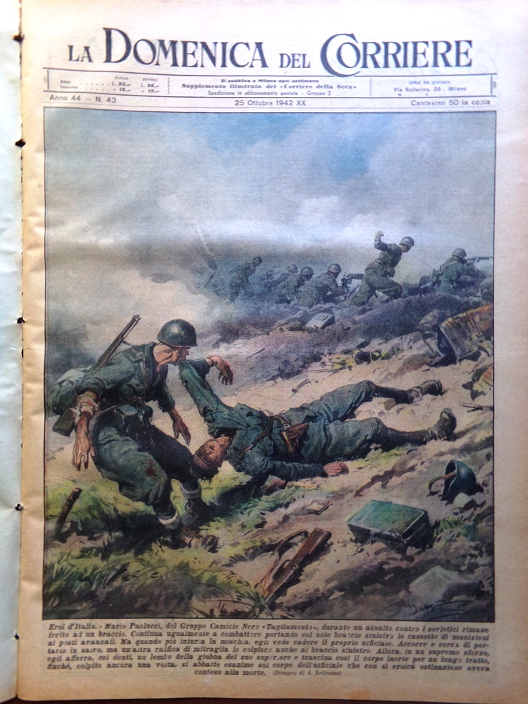 La Domenica del Corriere 25 Ottobre 1942 WW2 Battaglia Stalingrad …