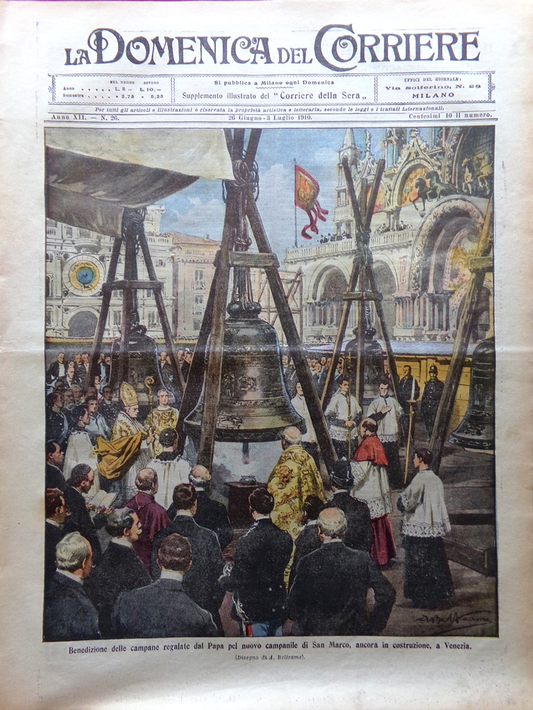 La Domenica del Corriere 26 Giugno 1910 San Marco Inondazioni …