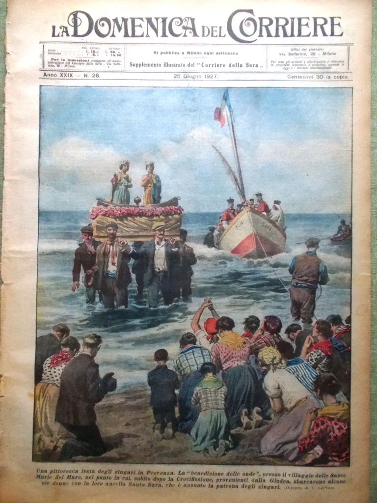 La Domenica del Corriere 26 Giugno 1927 Nuvolari Nozze Marconi …