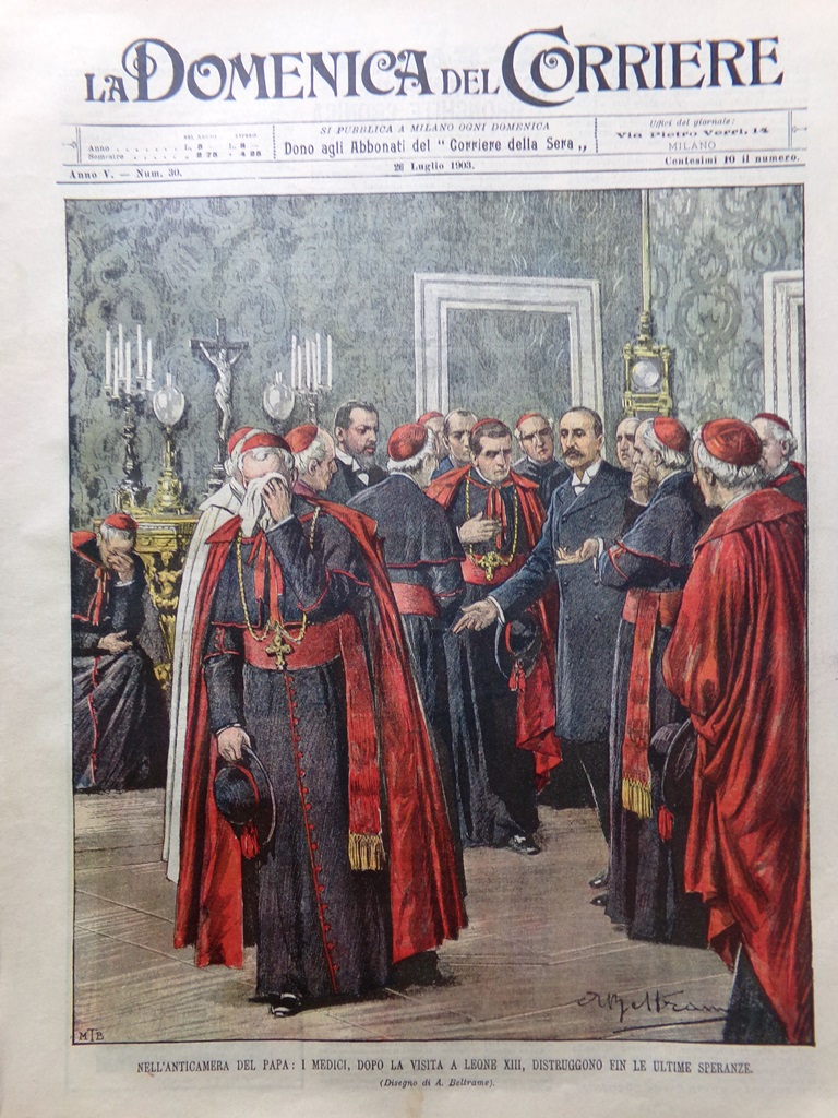 La Domenica del Corriere 26 Luglio 1903 Morte Papa Leone …