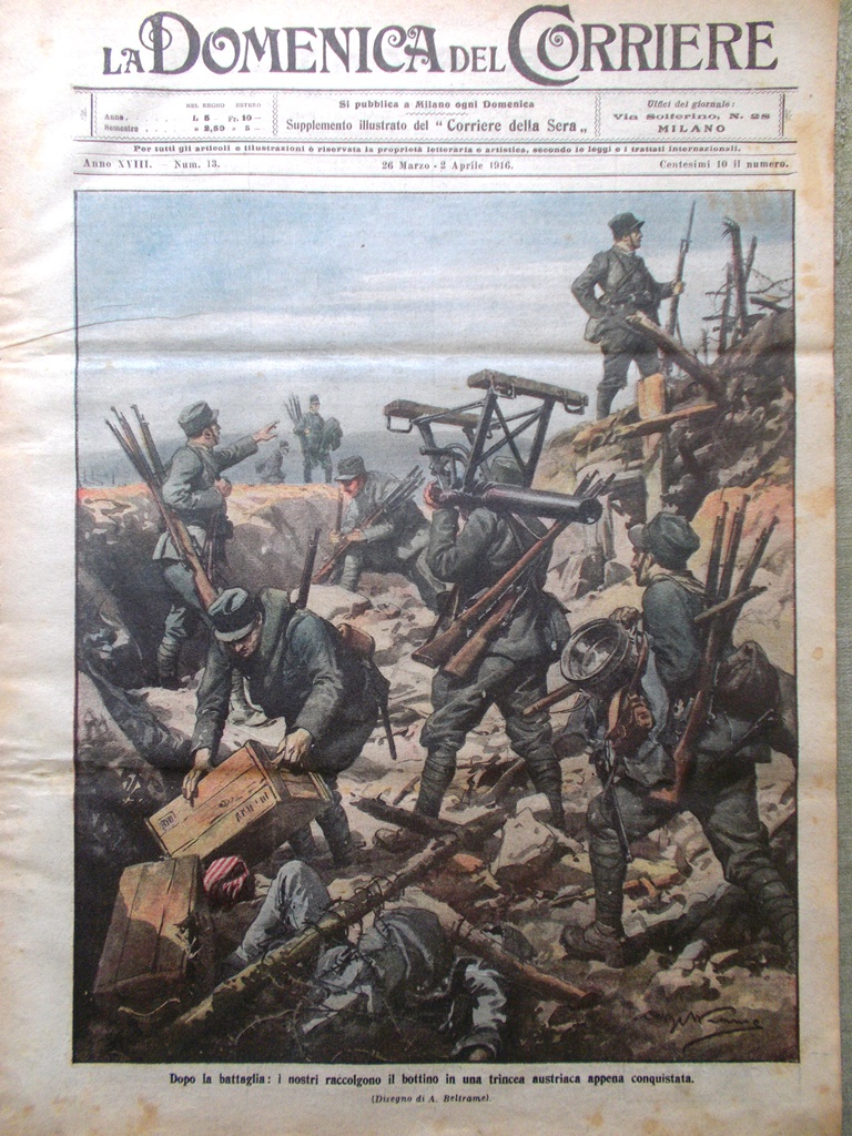 La Domenica del Corriere 26 Marzo 1916 WW1 Battaglia di …