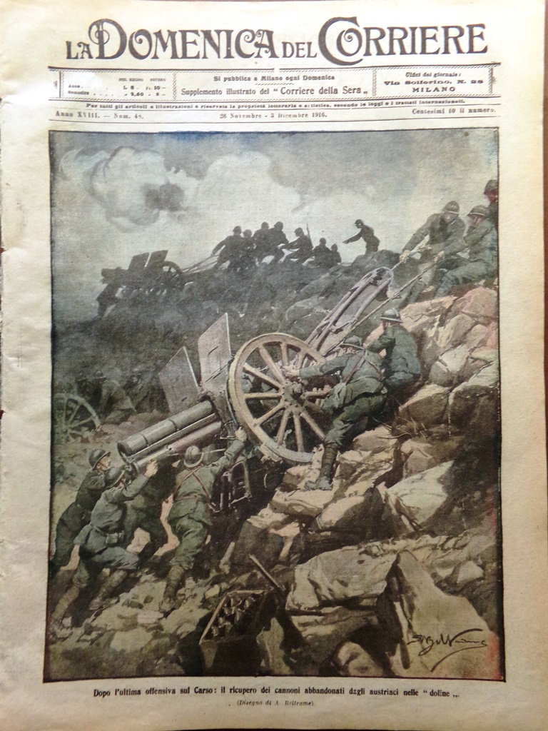 La Domenica del Corriere 26 Novembre 1916 WW1 Macchi Buffa …