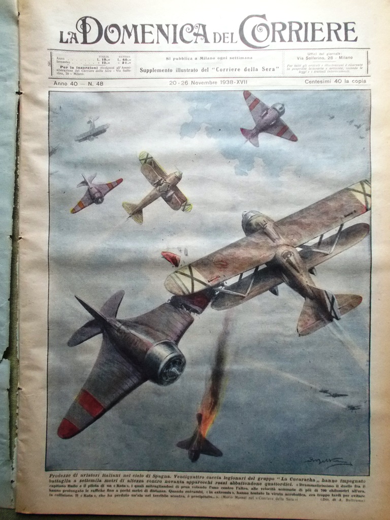 La Domenica del Corriere 26 Novembre 1938 Terremoti Ciano Accordo …