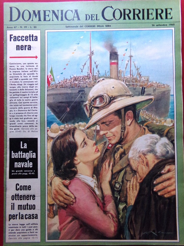 La Domenica del Corriere 26 Settembre 1965 Faccetta Nera Fellini …