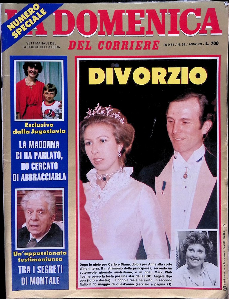 La Domenica del Corriere 26 Settembre 1981 Montale Silone Mostro …