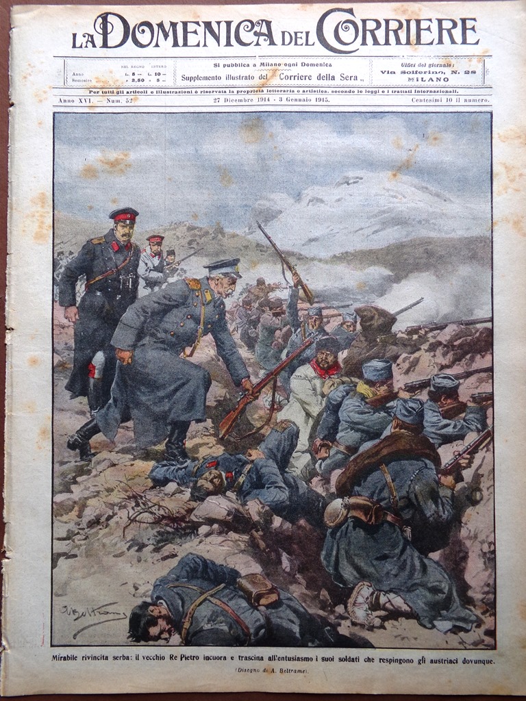 La Domenica del Corriere 27 Dicembre 1914 WW1 Sgambati Spitsbergen …