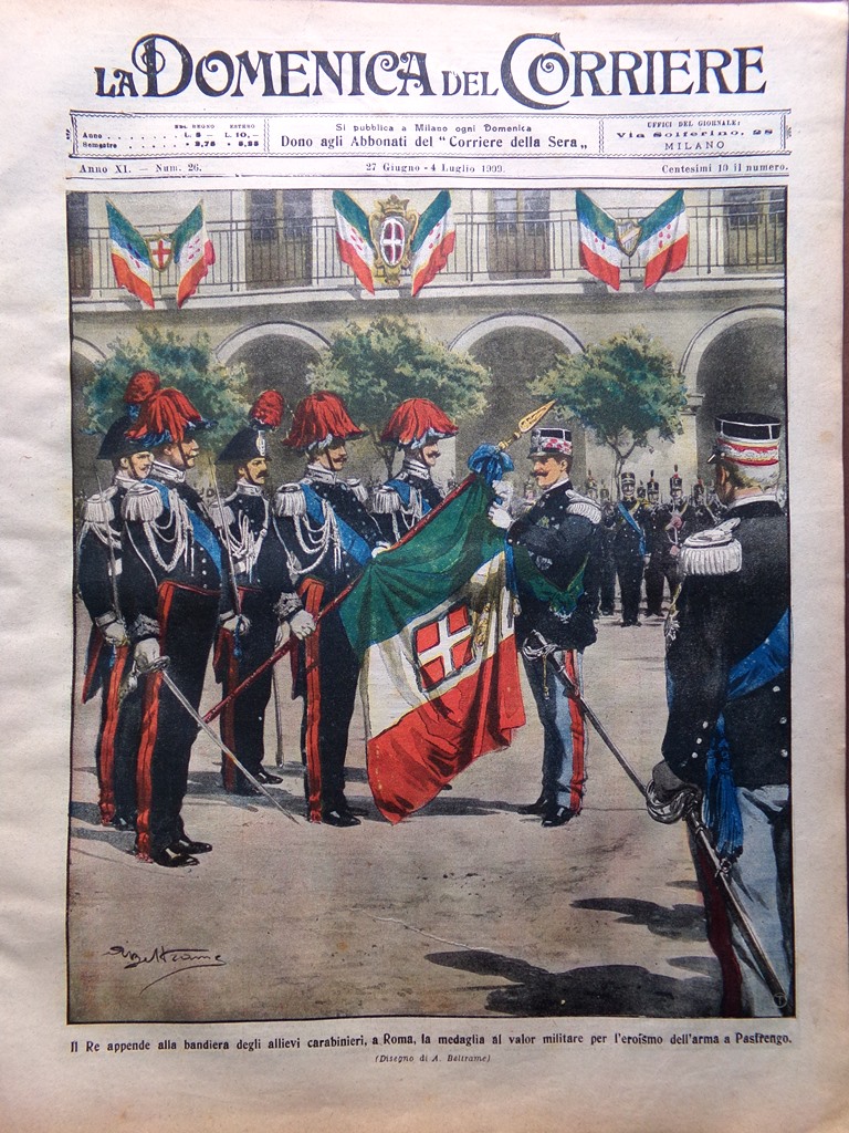 La Domenica del Corriere 27 Giugno 1909 San Martino Solferino …