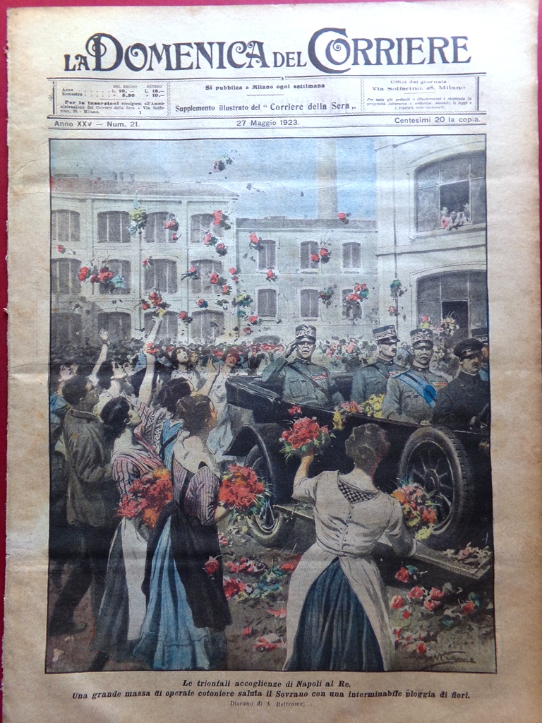 La Domenica del Corriere 27 Maggio 1923 Manzoni Grotte Postumia …