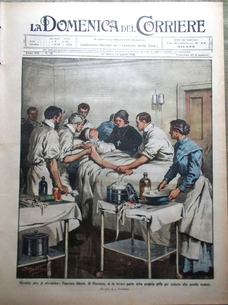 La Domenica del Corriere 27 Marzo 1910 Heyse Candiani Pasqua …