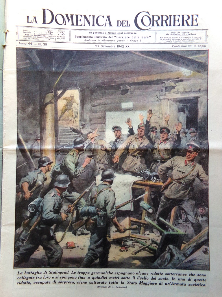 La Domenica del Corriere 27 Settembre 1942 WW2 Armir Stalingrad …