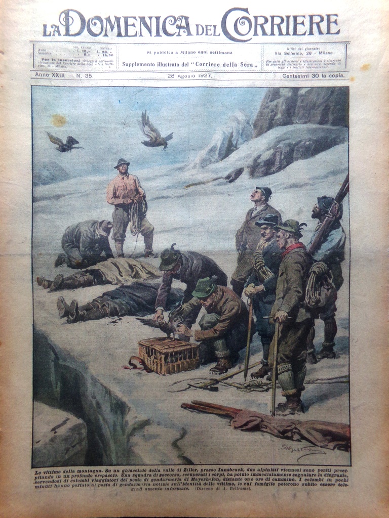 La Domenica del Corriere 28 Agosto 1927 Ponte Salcano Malnate …