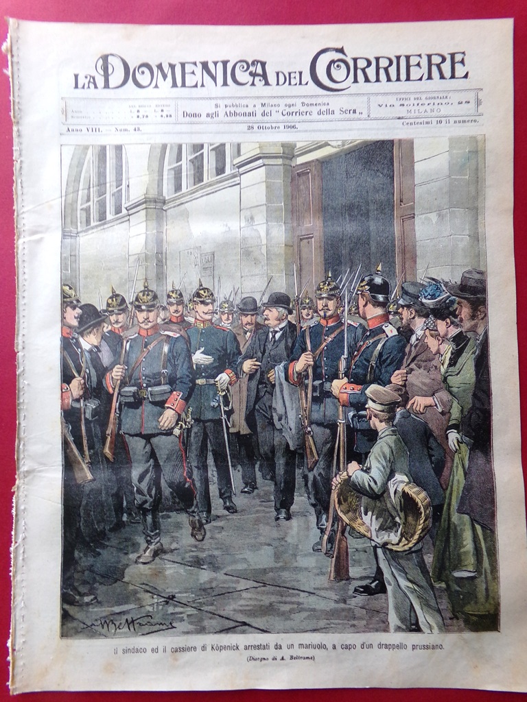 La Domenica del Corriere 28 Ottobre 1906 Lutin Menelik Avana …