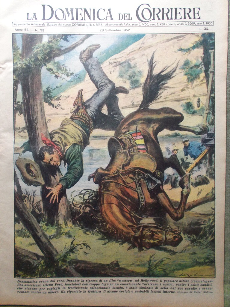 La Domenica del Corriere 28 Settembre 1952 Boito Fratelli Musulmani …