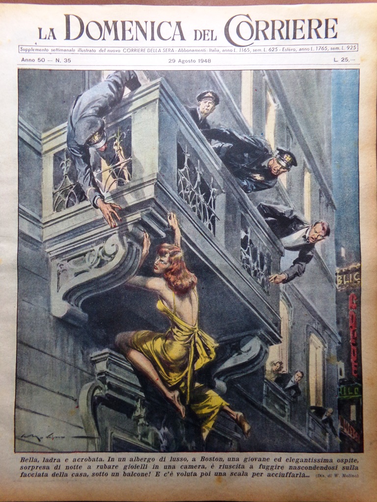 La Domenica del Corriere 29 Agosto 1948 Evita Peron Nascita …