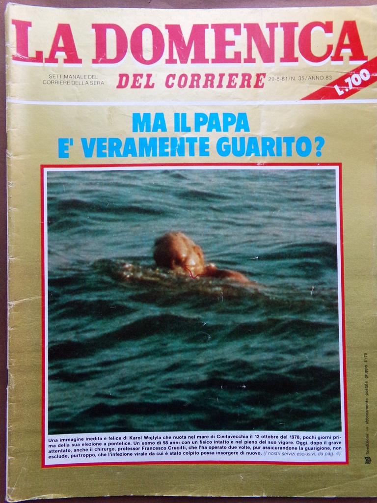 La Domenica del Corriere 29 Agosto 1981 Diana Wojtyla Lucio …