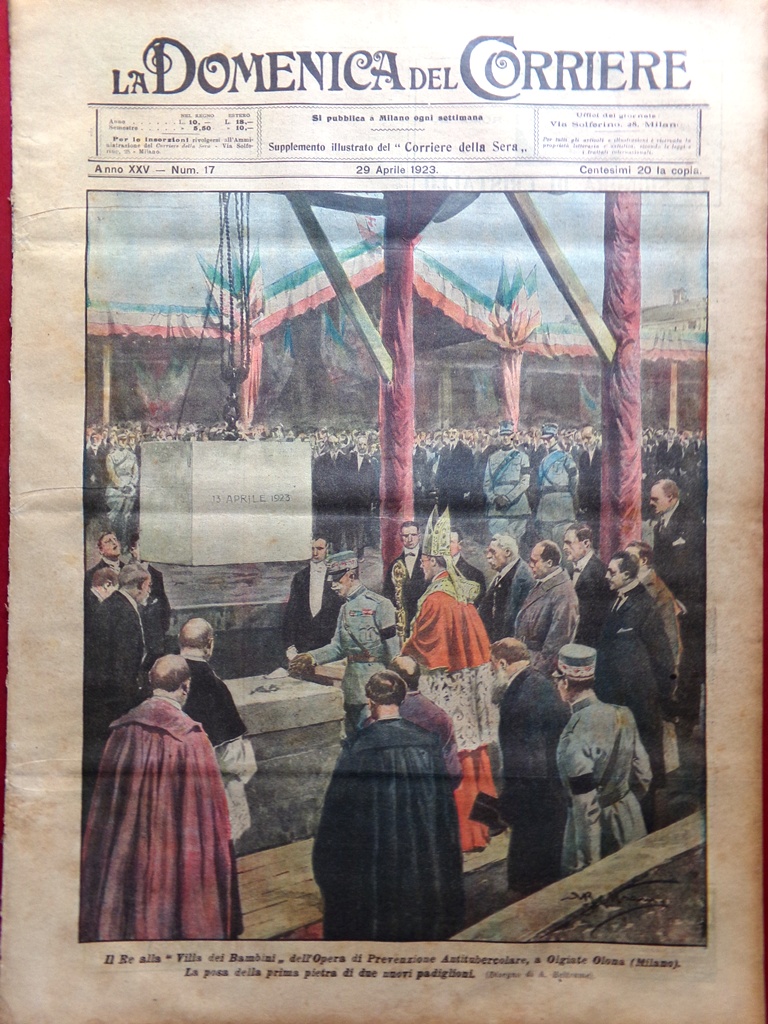 La Domenica del Corriere 29 Aprile 1923 Villa Bambini a …