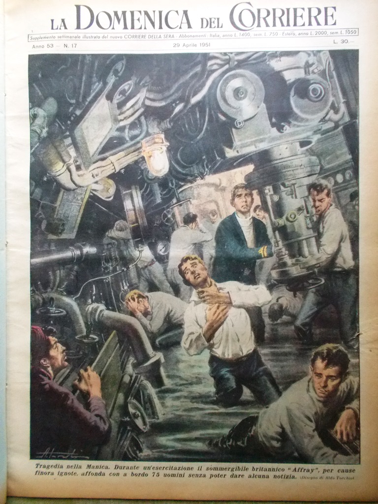 La Domenica del Corriere 29 Aprile 1951 Figlio Stalin Affray …